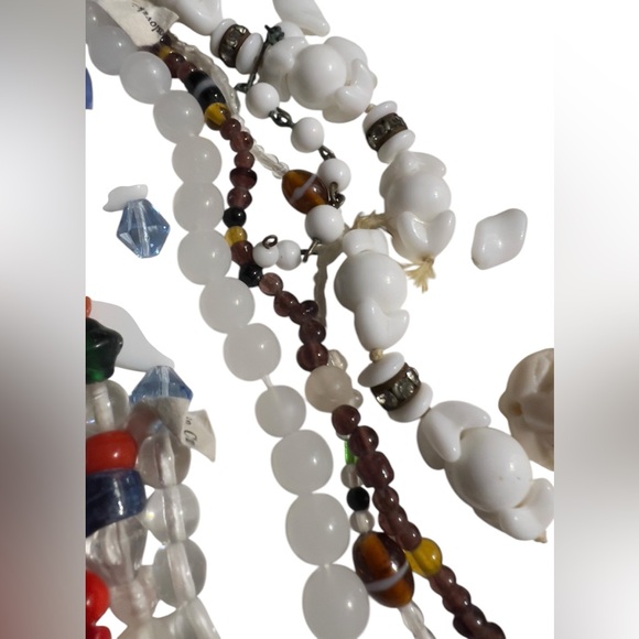 Lot of 26 Vintage Art Deco Czech Glass Beaded Necklaces,  Art Glass Milk Glass - Picture 13 of 15
